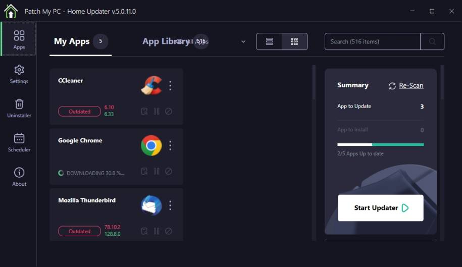 Bild 8: Das Tool Patch My PC bringt gratis Ihre installierten Tools auf den neuesten Stand
