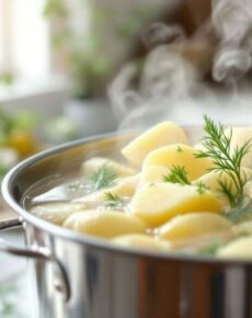Was man beim Kochen von Kartoffeln ins Wasser geben sollte: Sie garen schneller und schmecken besser.
