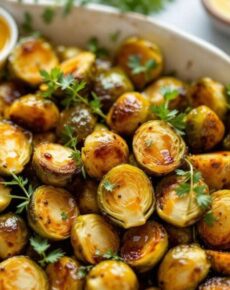 Gerösteter Rosenkohl mit Honig-Senf-Glasur