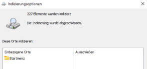 Bild 3: In den Optionen definieren Sie einzelne Ordner, die indiziert werden sollen
