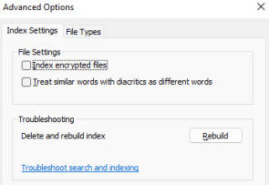 Bild 4: Das Menü für den Index-Reset ist aus ungeklärten Gründen in Englisch
