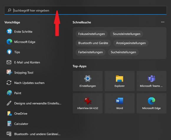 Bild 6: Im Suchfeld sieht alles etwas anders aus, funktioniert aber etwa gleich