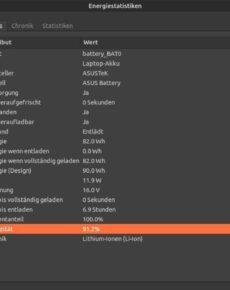 Batteriezustand unter Linux (Mint) prüfen