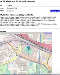 Kartenausschnitte generieren und einbinden