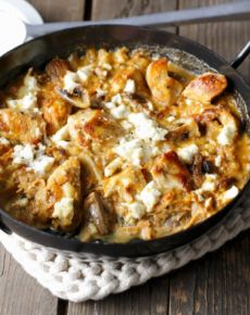 Hähnchen-Auflauf mit Champignons