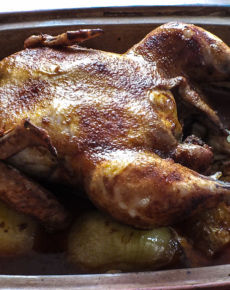 Hähnchen im Römertopf