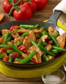 Hähnchen-Bohnen-Pfanne