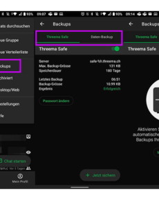Backup mit Threema Safe aktivieren und erstellen – so gehts