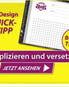 Adobe Indesign – Objekte duplizieren und versetzt einfügen bzw. verteilen / Raster anlegen