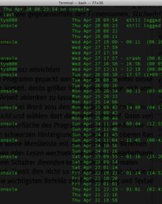 MacOS: Anmeldezeiten auslesen zur Arbeitszeiterfassung / Stechuhr