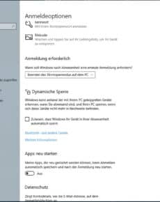 Windows 10: automatisch sperren beim Verlassen des Arbeitsplatzes