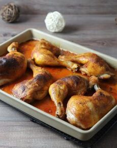 Hähnchenschenkel auf dem großen Ofenzauberer James von Pampered Chef