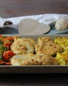 Hähnchenschnitzel-Platte im Ofenzauberer von Pampered Chef