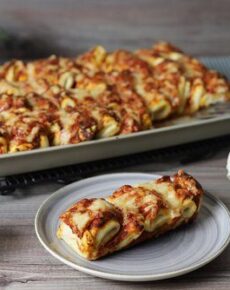 Pizza-Faltenbrot auf dem großen Ofenzauberer James von Pampered Chef