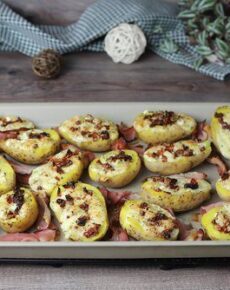 Raclette-Kartoffeln mit Speck im Ofenzauberer von Pampered Chef