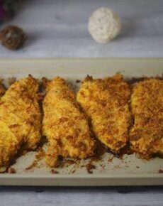 Panierte Schnitzel in der Ofenhexe oder dem Ofenzauberer von Pampered Chef