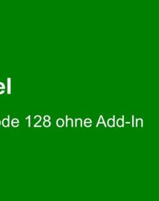 Excel Code128 ohne Plugin – durch Font und Modul
