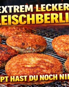 Gefüllte Fleischberliner (Fleisch-Raffaelos) / Frikadellen a la BBQ Bear