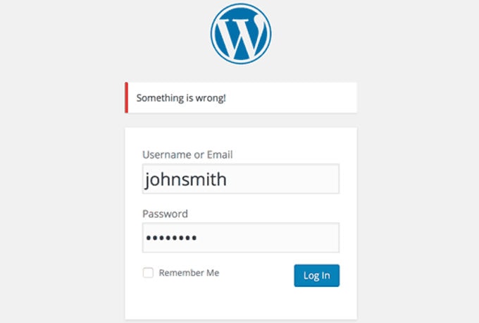 Kein Login deutet auf WordPress hin