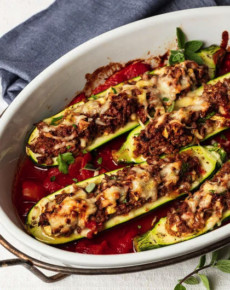 Gefüllte Zucchini mit Hackfleisch