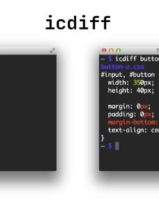 icdiff zeigt Unterschiede in Texten / Texdateien auf den ersten Blick