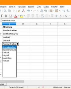 Drop-down-Liste in LibreOffice Calc erstellen