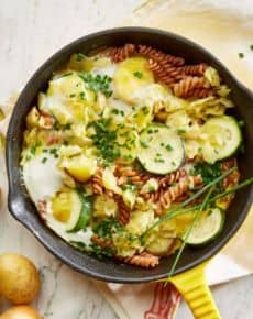 Nudel-Kartoffel-Ei-Pfanne