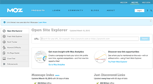 Open Site Explorer Open Site Explorer