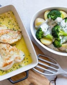 Putensteaks mit Brokkoli und Kartoffeln