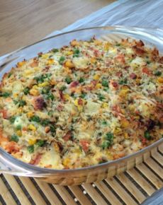 Reisauflauf mit Lachs