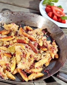 Schupfnudeln mit Kraut und Speck