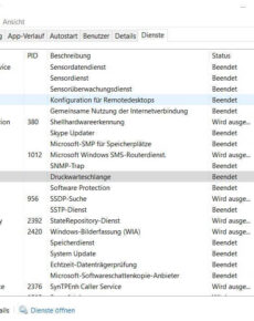 Drucker offline – Druckerspool neu starten