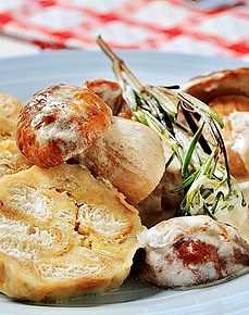 Steinpilze in Sahnesauce