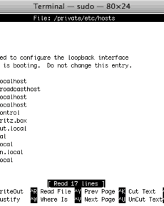 Mac: Hosts-Datei ändern